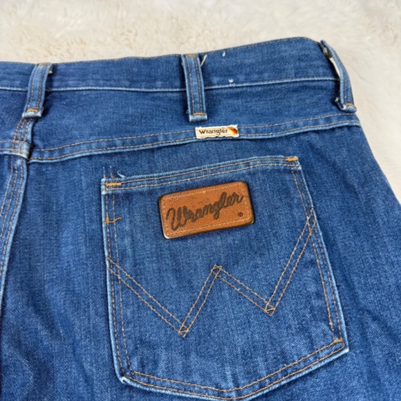Wrangler Vintage 750 Bell Bottom Blue Jeans Men's Denim Extra Long Size 40 - Picture 11 of 11